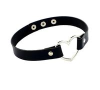 KJBDQQH Collier Ras-du-Cou Punk Spike Choker Necklaces Punk Faux Leather Collar for Women Men Cool Big Rivets Studded Chocker Necklace Goth Style Accessori pour Un Usage Quotidien(Silver)