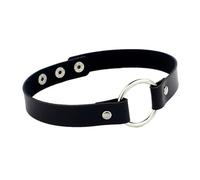 KJBDQQH Collier Ras-du-Cou Punk Spike Choker Necklaces Punk Faux Leather Collar for Women Men Cool Big Rivets Studded Chocker Necklace Goth Style Accessori pour Un Usage Quotidien(Red-Brown)