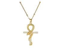 KJBDQQH Collier Ras-du-Cou Punk Stainless Steel Jesus Cross Necklace for Women Men Color Caravaca Angels Crucifix Charm Choker Rapper Jewelry pour Un Usage Quotidien(N07200G)