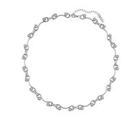 KJBDQQH Collier Ras-du-Cou Punk Stainless Steel Wave Ball Chain Necklace for Women Men Punk Grunge Handmade Jewelry pour Un Usage Quotidien(Silver Necklace)