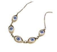 KJBDQQH Collier Ras-du-Cou Punk Vintage Punk Necklaces Eyeball Connect Exaggeration Multiple Dense Evil Eyes Necklace pour Un Usage Quotidien(Bronze)