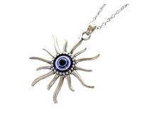 KJBDQQH Collier Ras-du-Cou Punk Vintage Punk Necklaces Eyeball Connect Exaggeration Multiple Dense Evil Eyes Necklace pour Un Usage Quotidien(Sun)