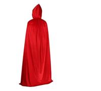 KJBDQQH costume de sorcière Cloak Robe Halloween Costume For Adults Witch Vampire Cosplay Party Dress Up(Red with bag,170cm for adults)