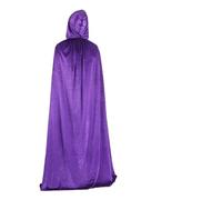 KJBDQQH costume de sorcière Cloak Robe Halloween Costume For Adults Witch Vampire Cosplay Party Dress Up(Purple with bag,150cm for adults)