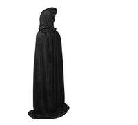 KJBDQQH costume de sorcière Cloak Robe Halloween Costume For Adults Witch Vampire Cosplay Party Dress Up(Black with bag,150cm for adults)