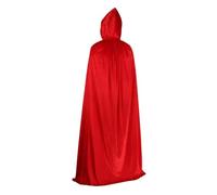 KJBDQQH costume de sorcière Cloak Robe Halloween Costume For Adults Witch Vampire Cosplay Party Dress Up(Red,150cm for adults)