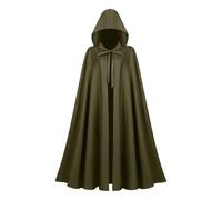 KJBDQQH costume de sorcière CloakMedieval Women Men Vintage Gothic Hooded Cloak Halloween Witch Wizard(Green)