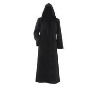 KJBDQQH costume de sorcière Fantasia Black Brown Cloak Movie Space Battle Costume Adult Men(Black,XS(old))