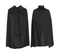 KJBDQQH costume de sorcière Halloween Cloak for Adults Black and Red Stand-up Collar Death Costume Party(Stand2,90CM)