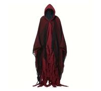 KJBDQQH costume de sorcière Halloween Cloak Skeleton Clothes Mask Ghost House Chamber Of Secrets Dressing Up(Red)
