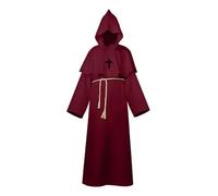 KJBDQQH costume de sorcière Halloween Men's Medieval Monsters, Robots, Wizards, Priests, Costume(Color 04,S)