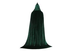 KJBDQQH costume de sorcière Hood Cloa Long Cape Halloween Party Women Men Adult Mage Witchcraft Wicca Robe Conceal(Green,170cm)