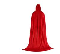 KJBDQQH costume de sorcière Hood Cloa Long Cape Halloween Party Women Men Adult Mage Witchcraft Wicca Robe Conceal(Red,90cm)