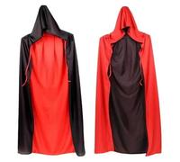 KJBDQQH costume de sorcière Hood Cloak Cosplay Medieval Long Cape Halloween Party Women Men Adult Mage Witchcraft(Hooded Cloak,90cm)