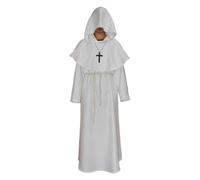 KJBDQQH costume de sorcière Knight Medieval Hooded Monk Costume Wizard Costumes(Costumes A,L)