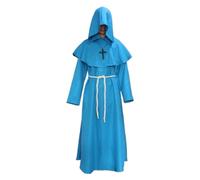 KJBDQQH costume de sorcière Knight Medieval Hooded Monk Costume Wizard Costumes(Costumes E,XL)