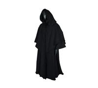 KJBDQQH costume de sorcière Reaper Cloak Witch Halloween Costume for Women Steampunk Medieval Dress(Black,XXXL)