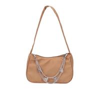 KJBDQQH Crescent bag Sacs à bandoulière chaîne for femmes, couleur unie, décontractés, polyvalents, élégants, petits sacs Hobos(Yellow)