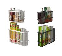 KJBDQQH Etagere Magnetique Étagères magnétiques for réfrigérateur, panier mural moderne et simple for salon, étagère à condiments de cuisine, support rangement magnétique for(Black-Large)