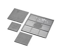 KJBDQQH Grille Caniveau Drain de Sol carré en Acier Inoxydable 304, Rayures Solides brossées, Couverture Drainage for Salle Bains et Douche, 12/15/20cm pour Le Trottoir(Black 12cm)