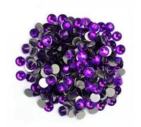 KJBDQQH Rhinestones Hotfix Strass froids Violets for Nail Art, Cristaux Non correcteurs, Strass en Verre à Dos Plat for l'artisanat(SS16 1440Pcs)
