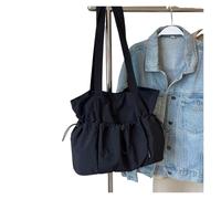KJBDQQH sac fourre-tout Commuter Large Capaci Tote Bag Women's College Student Class Single oulder(Black)