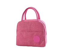 KJBDQQH sac repas Sac à lunch avec poignée, sac isotherme for femmes et enfants, boîte à lunch, pique-nique, voyage, stockage portable des aliments, sac isotherme for petit-déjeuner(TF19-Hot Pink)