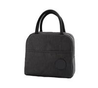 KJBDQQH sac repas Sac à lunch avec poignée, sac isotherme for femmes et enfants, boîte à lunch, pique-nique, voyage, stockage portable des aliments, sac isotherme for petit-déjeuner(TF19-Black)