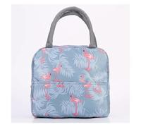 KJBDQQH sac repas Sac à lunch avec poignée, sac isotherme for femmes et enfants, boîte à lunch, pique-nique, voyage, stockage portable des aliments, sac isotherme for petit-déjeuner(Gray Flamingo)