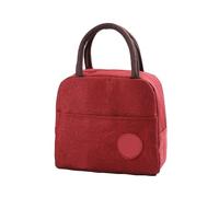 KJBDQQH sac repas Sac à lunch avec poignée, sac isotherme for femmes et enfants, boîte à lunch, pique-nique, voyage, stockage portable des aliments, sac isotherme for petit-déjeuner(TF19-Wine)