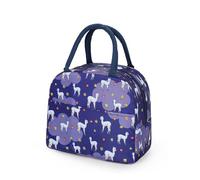 KJBDQQH sac repas Sac à lunch avec poignée, sac isotherme for femmes et enfants, boîte à lunch, pique-nique, voyage, stockage portable des aliments, sac isotherme for petit-déjeuner(Alpaca)