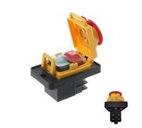 KJD12 Interrupteur de rechange, 250 V 12 A, interrupteur de maintien d'urgence, interrupteur magnétique IP54, interrupteur de machine étanche à l'eau et à la poussière 4 broches