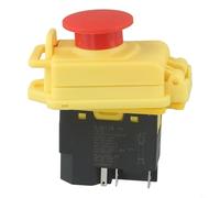 KJD17B Interrupteur à bouton-poussoir électromagnétique étanche à 5 broches KEDU avec couvercle d'arrêt pour outils électriques industriels, machines-outils