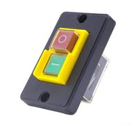 KJD6-3 Interrupteur électromagnétique 250 V 6 A avec auto-maintien et protection contre les sous-tensions, IP54 robuste pour machines industrielles, machines à outils et pompes, jaune