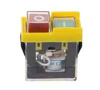 KJD6 AC 250V 6A Étanche Électromagnétique Bouton-Poussoir Interrupteur ON-OFF Outil Électrique Commutateurs à Bouton-poussoir pour Machine Scie Cutter Drill VDE 2-Pack