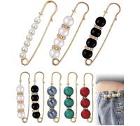 Kjdal-8 Pièces Broche Pull,Pinces Pour Châle,Mode Broche De Perle Simulée Épingle De Sécurité Clips De Châle De Pull Clips De Broche De Col Cardigan Châle Clips Écharpe Boucle Pinces Châle