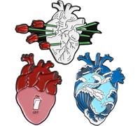 Kjdal-Épingles En Émail,3 Pièces Épingles En Émail D'halloween Broche Pin Mignonnes En Émail Épingles En Émail En Forme De C?Ur Broches Stylées Pour Vêtements Sacs Vestes Chapeau Diy Accessoire