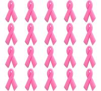 Kjdal-Octobre Rose Badge Ruban Rose,20 Pièces Épingles De Sensibilisation Au Cancer Du Sein En Caoutchouc Souple Soutien De Broche De Ruban De Charité Pour Les Décorations D'activités