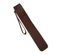 KJDKNC Sac de rangement anti-poussière pour baguettes de batterie en cuir PU Sac de rangement pour baguettes de batterie Sac de rangement portable pour baguettes de batterie, marron foncé