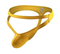 KJDWJKJRF String érotique pour homme avec trou de pénis - Culotte élastique pour homme - Confortable et respirant, or, M