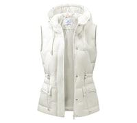 KJDWJKJRF Veste softshell légère avec capuche pour femme, veste demi-saison, été, automne, sans manches, veste de randonnée, pêche, alpinisme, parka, manteau d'extérieur, A beige., M