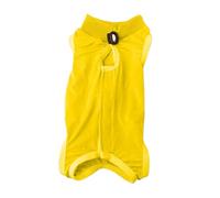 Kjg95 Combinaison de convalescence chirurgicale pour chat et chien mâle/femelle, léchage de la peau ou de la peau, tissu doux pour chats (jaune, M)