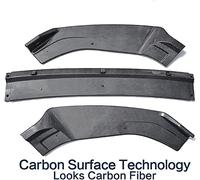 KJGE Voiture Becquets Avant Pare-Chocs LèVre Pour VW Golf 7 MK7 7.5 R GTI GTD 2014-2019 | Spoiler Séparateur Diffuseur Extérieur Accessoires Protection du Corps en Fibre de Carbone Noir