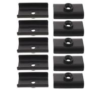 KJHBV 10 Pièces Pièces de Renfort Installation Rapide Plastique Noir Résistant de 2,5cm Réduit L'inclinaison et L'effondrement pour Poteaux Ovales de Tente pour Événements Extérieurs