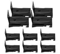 KJHBV 10 Pièces Supports Muraux en Fer Noirs pour Rails de Rideaux Incurvés, Structure Polyvalente et Fixation Solide, pour Espaces Étroits Près des Fenêtres la Maison