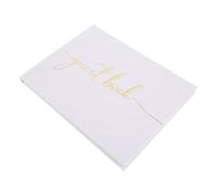 KJHBV 100 Feuilles Livre D'or de Mariage Espace Ample Blanc en Papier Élégant pour Messages, Style Moderne pour Engagement et Funérailles