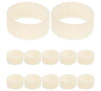 KJHBV 12pcs Cales de Fixation de Bougie en Silicone Antidérapantes, Anneaux Stables pour Bougies Effilées, Adaptateurs Beige Faciles à Utiliser pour Décorations de Noël et Occasions