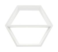 KJHBV 1pièce Étagère Murale Hexagonale Bois Mural pour Rangement et Décoration Support Porte-Plante Modèle Blanc avec Séparation Petite pour Maison ou Chambre
