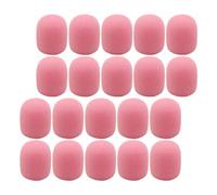 KJHBV 20 Pièces Bonnettes en Mousse pour Micro Couleur Rose, Housses de Protection pour Microphones, Accessoires Professionnels, Utilisation en Conférence et Présentation