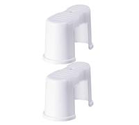 KJHBV 2pièces Chaise de Wc Anti-dérapante Plastique Résistante pour Salle de Bain Marchepied Toilettique pour Adultes et Garçon Fille Modèle Épaissi avec Surface Adhérente Blanc